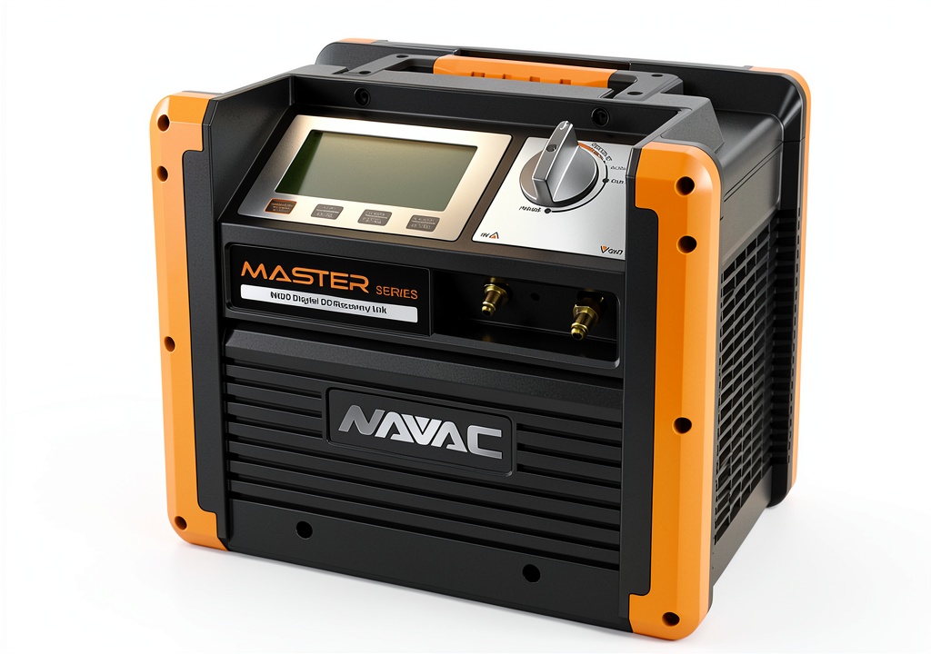 Navac Refrigerant Recovery Tool being used on a rooftop HVAC unit